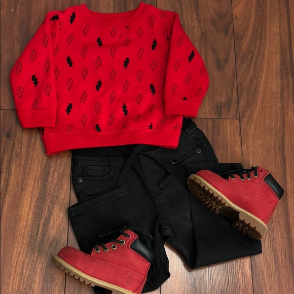 Garanimals Red & Black Lightening Bolt Sweatshirt