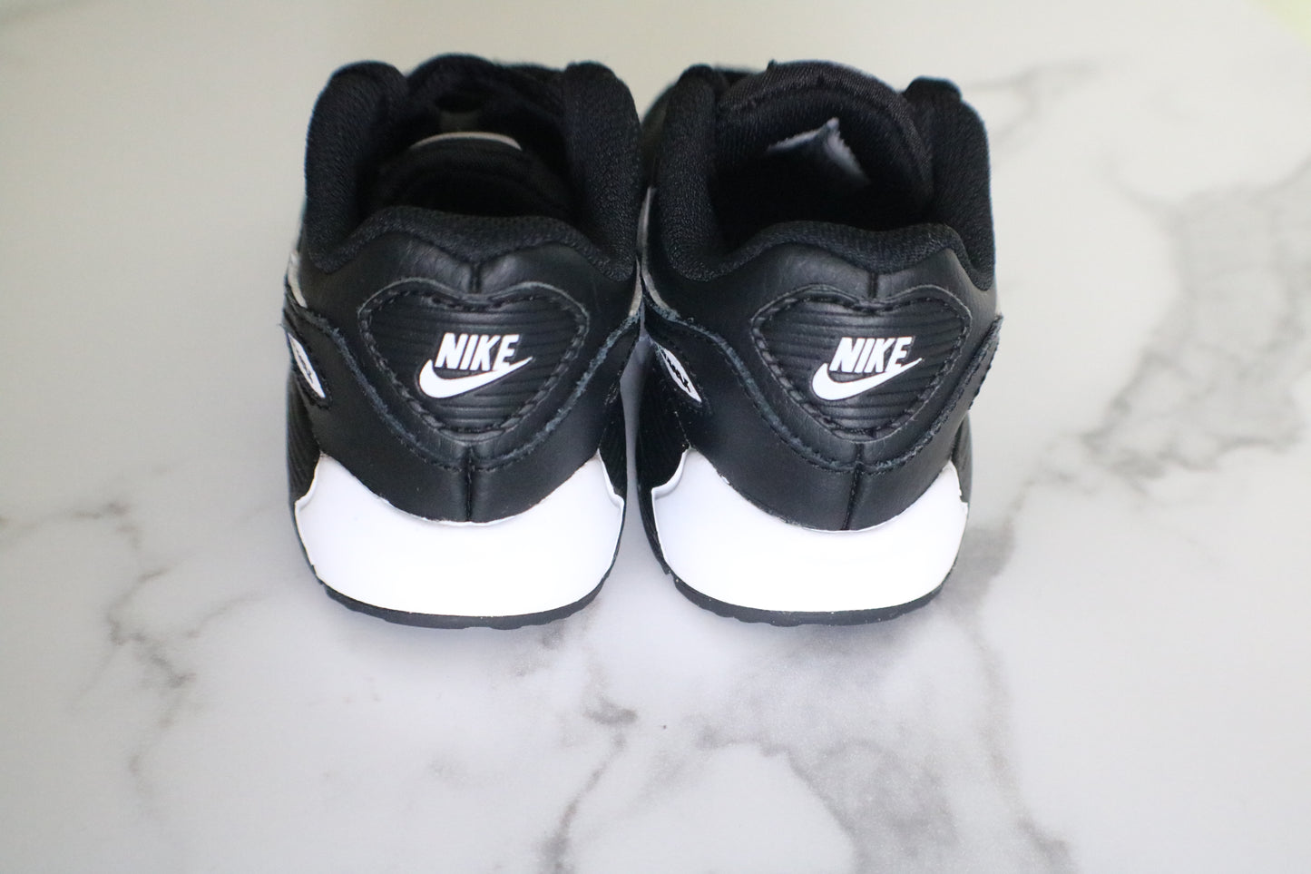 Nike Air Max 90 (TD) Black & White Sneakers 8C