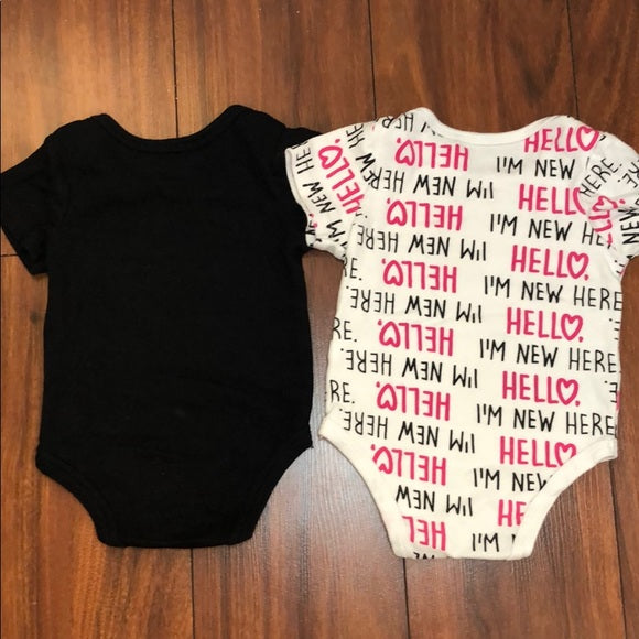 Mini B Hello Onesie Bodysuits (2 Piece)