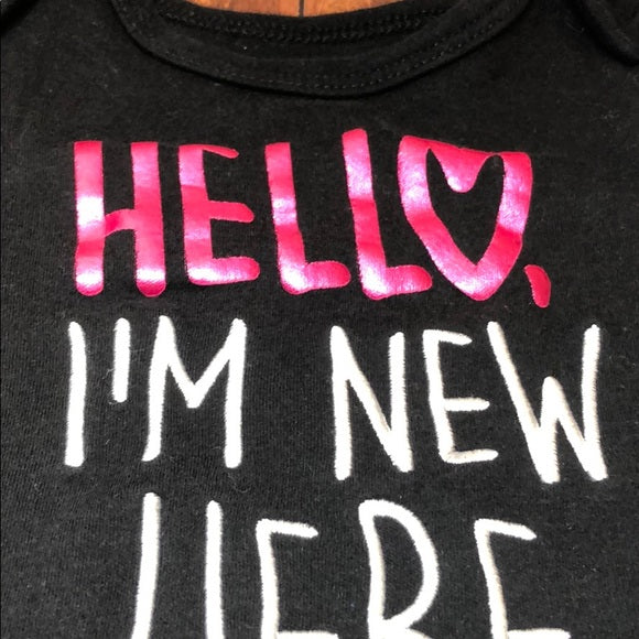 Mini B Hello Onesie Bodysuits (2 Piece)