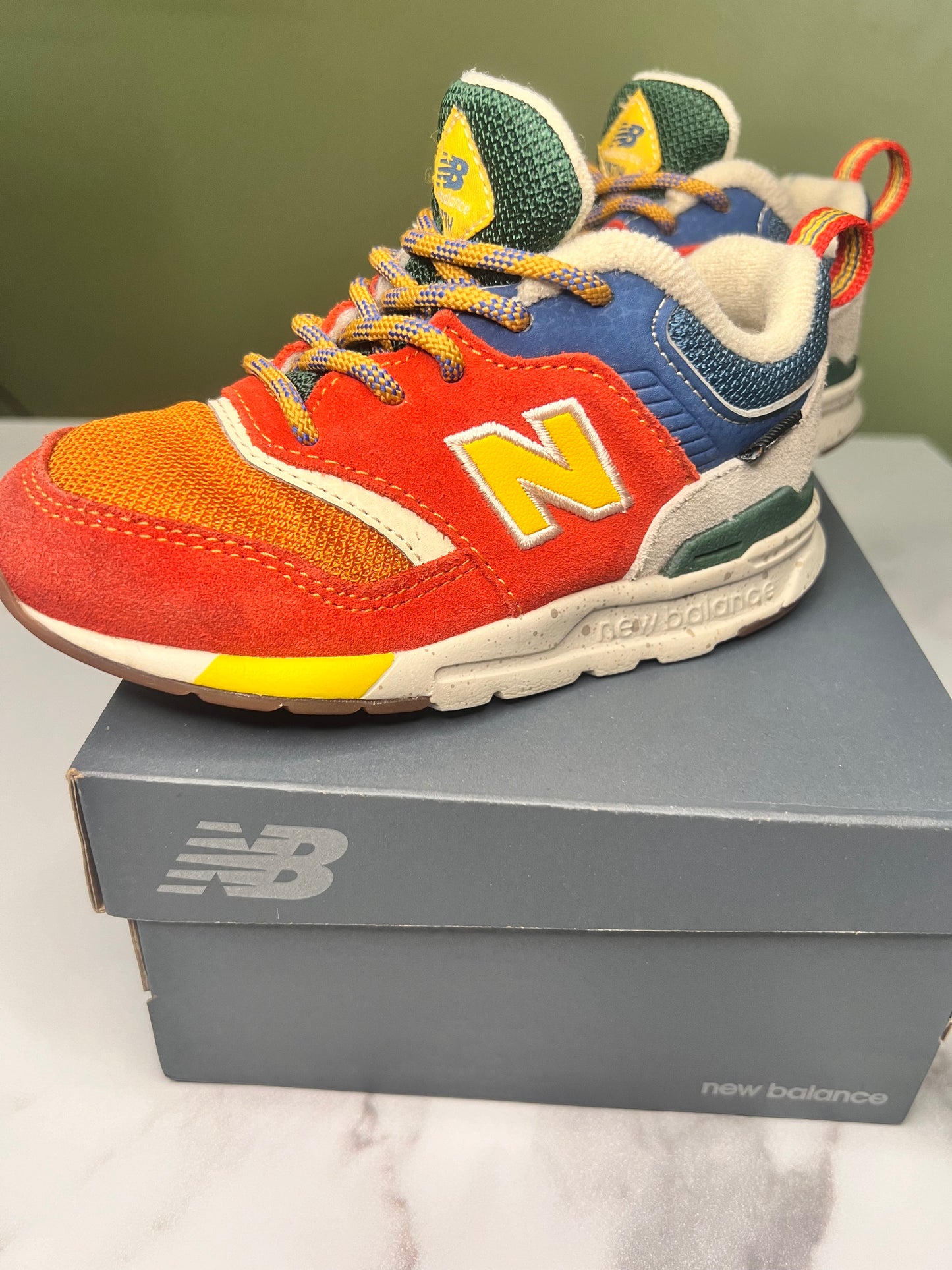 New Balance 997 Orange Blue Green Yellow 9C