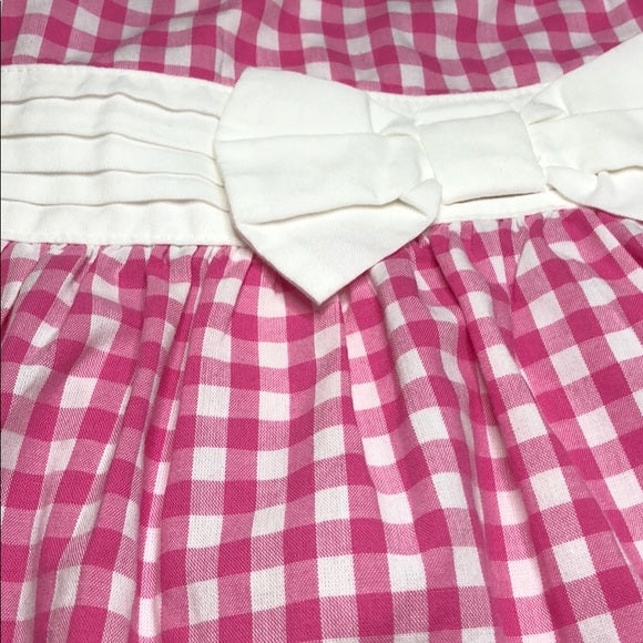 Polo Plaid Dress and Hat Pink and White
