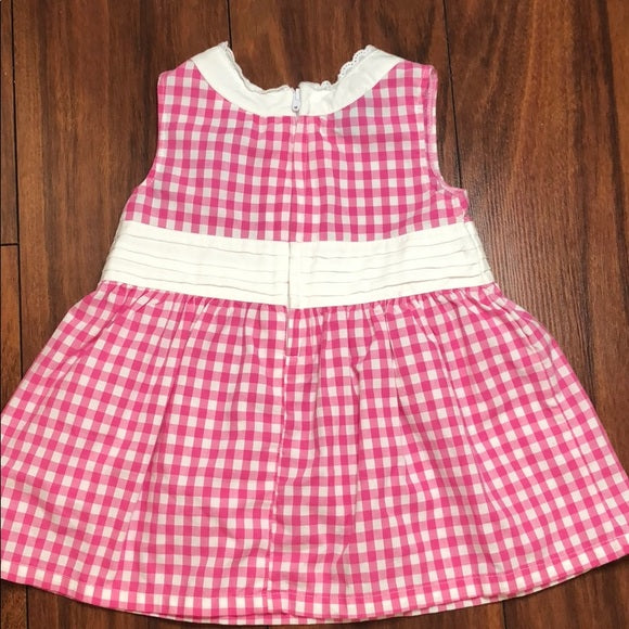 Polo Plaid Dress and Hat Pink and White