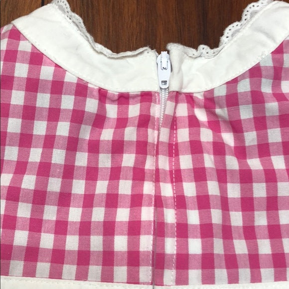 Polo Plaid Dress and Hat Pink and White