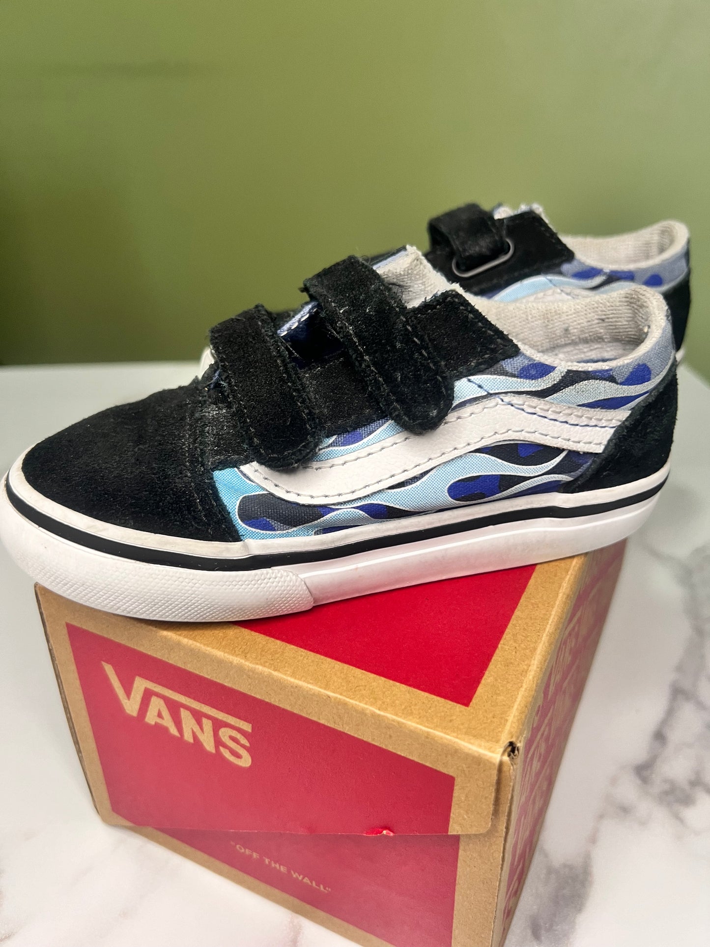 Vans Old Skool V Blue White 9C