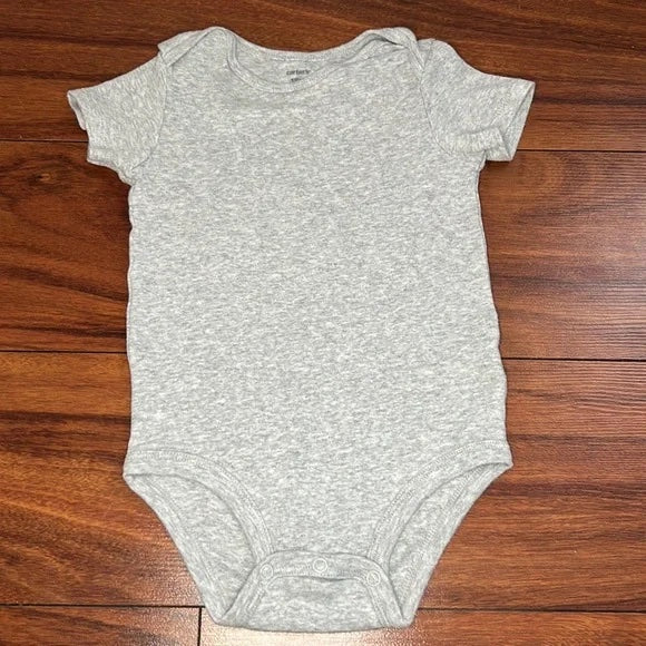 Carter’s Grey and Yellow Onesie Bodysuit and Cat Leggings Outfit Set