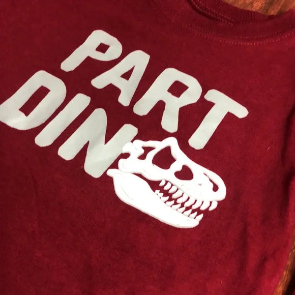 Carter’s Long Sleeve Burgundy Dino Shirt