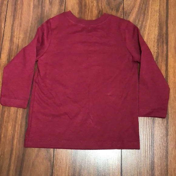 Carter’s Long Sleeve Burgundy Dino Shirt