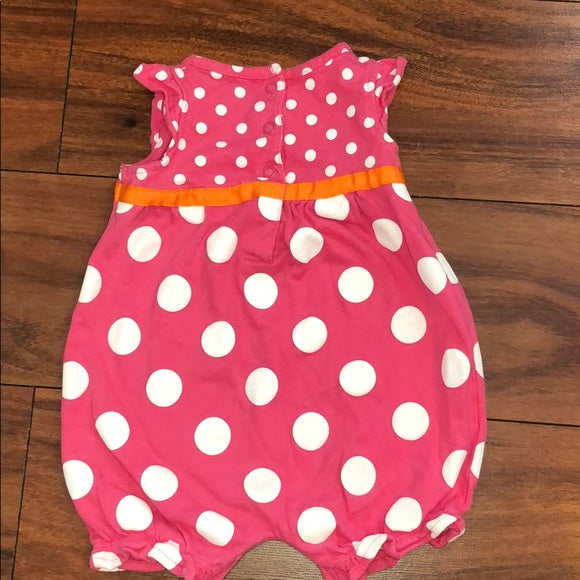 Carter’s Pink Romper With White Polka Dots