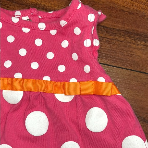 Carter’s Pink Romper With White Polka Dots