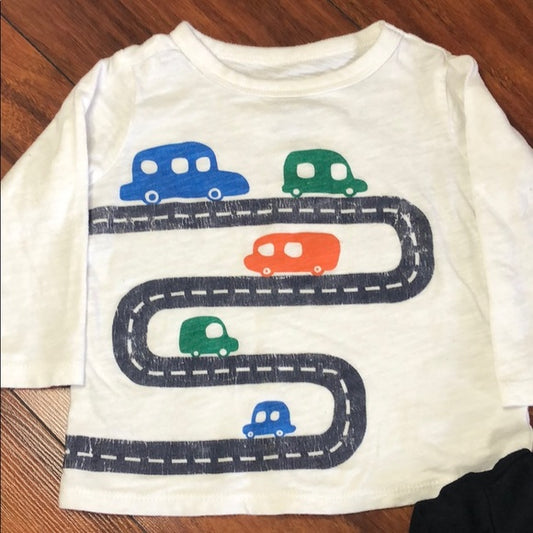 First Impressions Long Cars on Road Sleeve Shirt