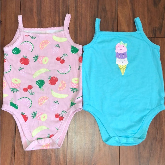 Garanimals Fruit & Icecream Tank Onesie Bodysuits (2-Piece)