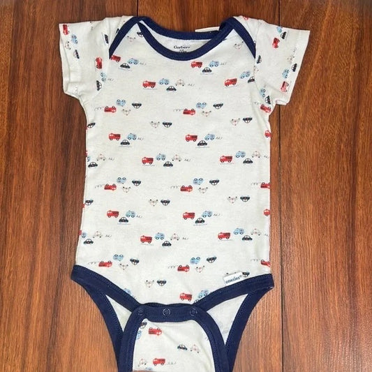 Gerber Multicolor Emergency Vehicle Onesie Bodysuit