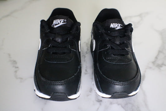 Nike Air Max 90 (TD) Black & White Sneakers 8C