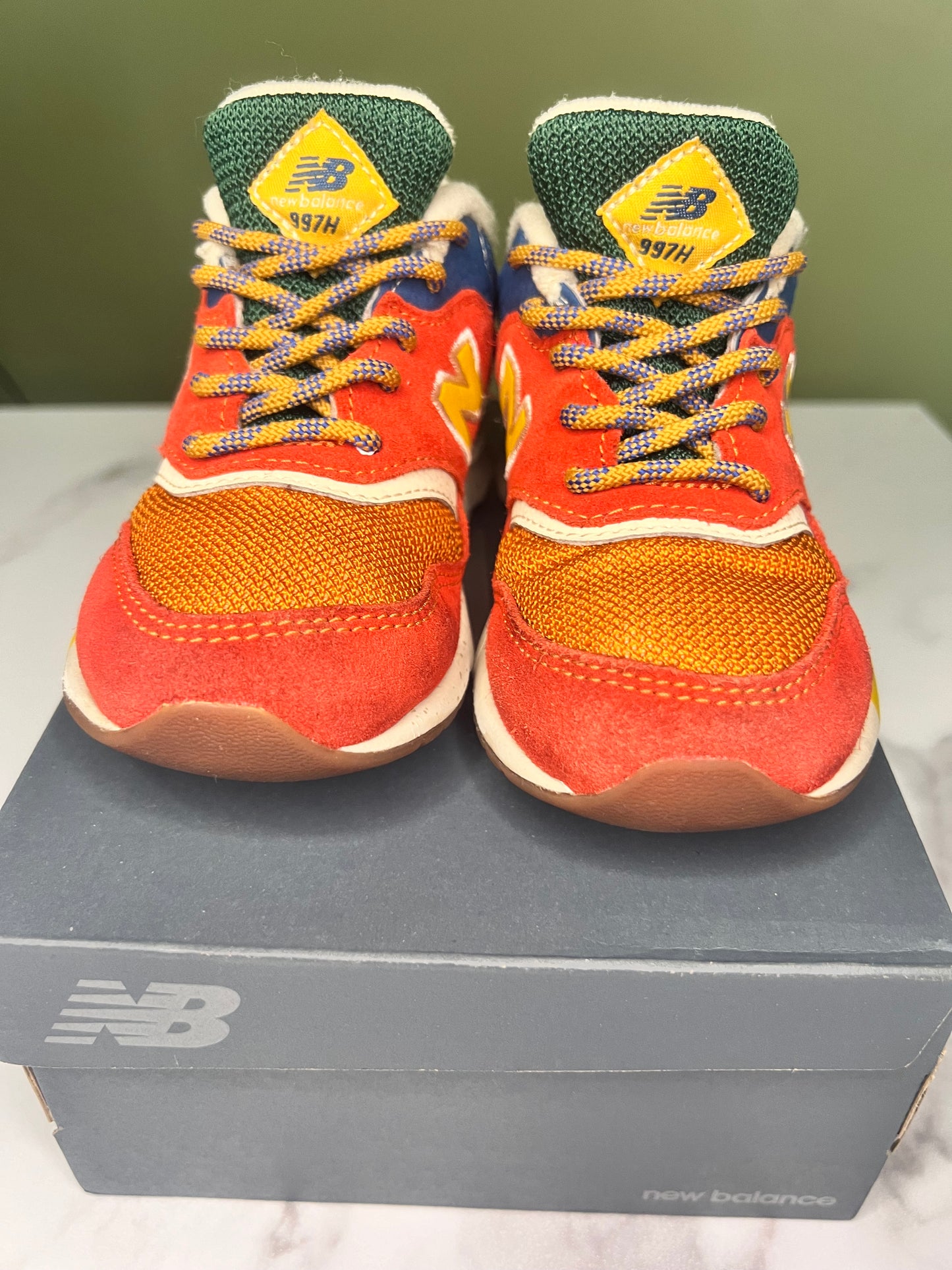 New Balance 997 Orange Blue Green Yellow 9C