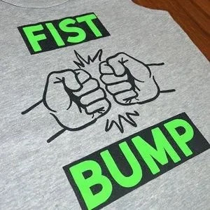 Oshkosh B'gosh Grey Neon Green Tank "Fist Bump"