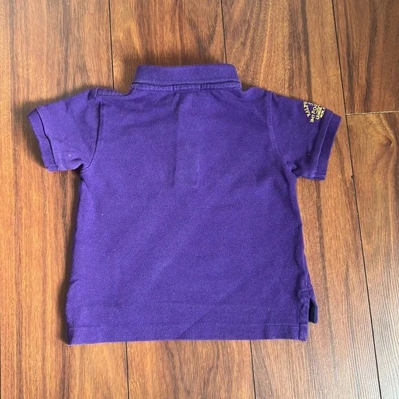 Polo Ralph Lauren Purple Yellow Collar Shirt