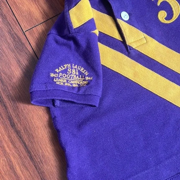 Polo Ralph Lauren Purple Yellow Collar Shirt