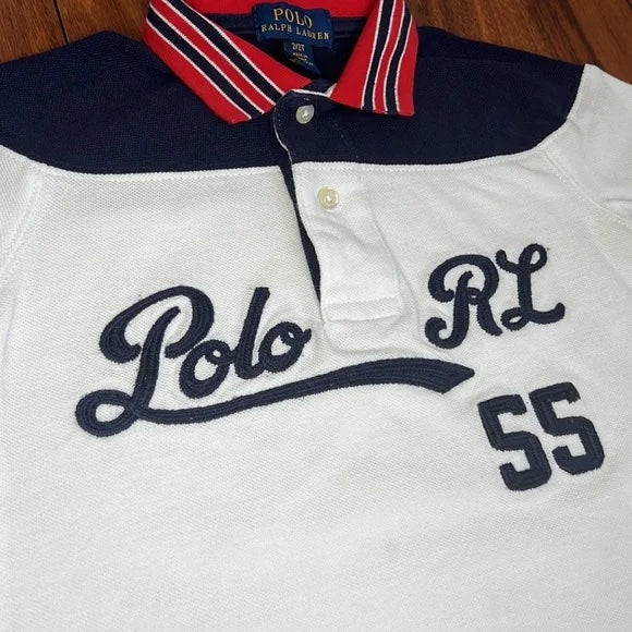 Polo Ralph Lauren Red White and Blue Collar Shirt