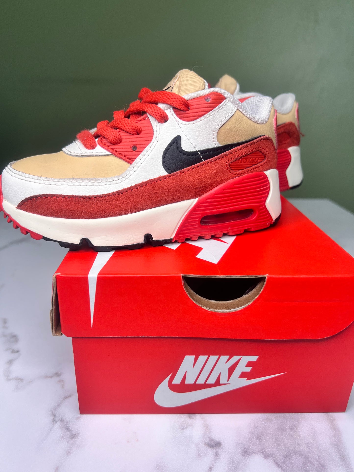 Nike Air Max 90 (TD) Tan Red 9C